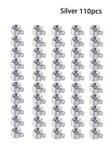 3mm/0.118 Inch Copper Crimp Beads, Gold And Silver Color Stopper Beads, For Jewelry Making, DIY Crafts, Bracelet And Necklace End Accessories - Cylindrical - View 22