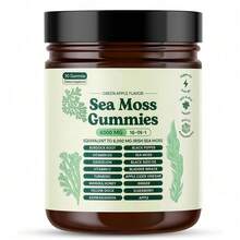 High Demand!Sea Moss Gummies 16-In-1 Ashwagandha Black Seed Oil Bladder Wrack Turmeric Vitamin C D3 With Manuka Burdock Root Dandelion Apple.Women Daily Nutrient Support - 75ml - View 2