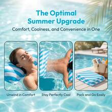 Mesh Breathable Inflatable Float With Pillow Design, Comfortable Reclining Without Pressure, Thickened PVC And Durable, Good Load-Bearing And Anti-Flip, Pool Float / Beach Mat Dual Use, Quick Inflation And Deflation, Portable And Easy To Store, Summer Water Play - Multicolor - View 2
