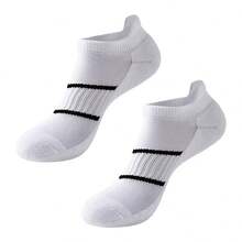 5 Pairs/Sets Contrast Striped Invisible Socks/Breathable Sports Style/Suitable For Daily Sports Wear - Multicolor - View 5