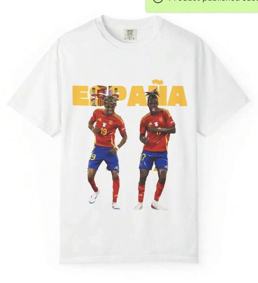 Spain Soccer Players T-Shirt | Spain Football Jersey Tee - 白色 - 查看 1