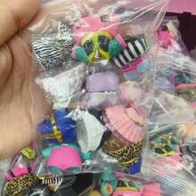Christmas Decoration 5pcs/10pcs LOL Surprise Doll Cartoon Accessories Random Outfit Set Birthday Gift, Doll, LOL Surprise Doll - Apricot - View 10