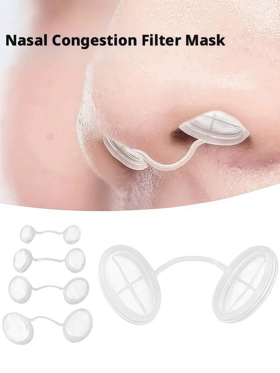 1pc Disposable Ultra-Thin Invisible Nasal Filter Soft Breathable Comfortable Dust Pollen Smog PM2.5 Air Pollution Barrier Portable Lightweight Nasal Protection Suitable For Cycling Running Construction Driving Travel Daily Commute Outdoor Use - Multicolor - View 1