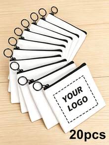 1/10/20/30/50 piezas Bolsas personalizadas a medida, bolsas de almacenamiento de monedas con patrón personalizado, bolsas de maquillaje de lona con impresión de fotos personalizables y bolsas de almacenamiento de viaje mini - Multicolor - Ver 11