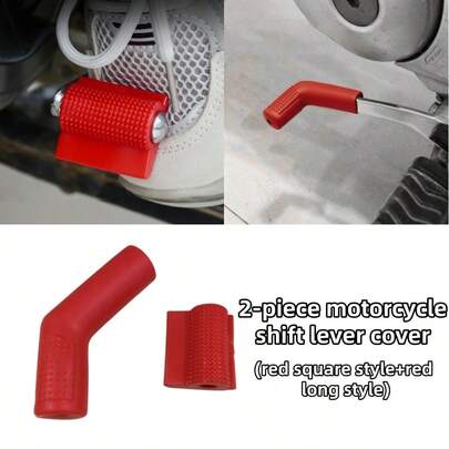 Set Of 2 Motorcycle Shift Lever Covers In 2 Different Styles, Anti-Slip Shift Protectors, Shoe-Friendly Motorcycle Mod Accessories. Textured Anti-Slip Protective Sheaths Feature Great Wear Resistance To Keep Your Sneakers Away From Scuffs. They Are E