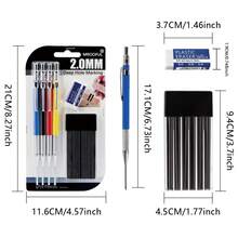 MROOFUL 2.0mm Long Nose Mechanical Pencil Set, 4 Deep Hole Marking Pencils ,Refillable Drafting Pencils For School, Office, Home, Woodworking And DIY, 3 Style Options - Multiple Styles - View 12