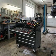 7 DRAWERS MULTIFUNCTIONAL TOOL CART WITH WHEELS-BLACK-XY739469 - Multicolor - View 11
