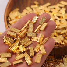 100/50pcs Mini Gold Bars, Simulated Gold Bars, Pirate Theme Party Decor, Halloween Party Decor, Feng Shui Wealth Decor, Home Office Lucky Charm, Perfect Holiday Gift - Multicolor - View 4