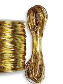Metallic Cord Wire 0.5mm 1mm 1.5mm 3mm - Silver Gold - 金1.5毫米 - 查看 3