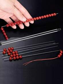 5-36件組側開孔穿珠針,易穿線,適合手工藝與DIY串珠,17cm/6.69英吋,附收納管 - 彩色 - 查看 5