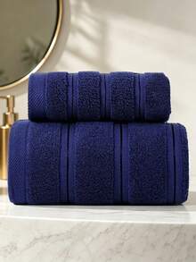 1pc/2pcs Optional Striped Cotton Bath Towel, Ultra Soft Thick Highly Absorbent Quick Dry Lint Free Shower Towel, Multi Color Large Bath Towel For Bathroom Spa Gym Travel Home Use - Multicolor - View 21