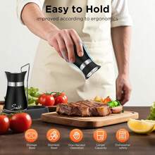2pcs Salt And Pepper Shaker Set, Salt And Pepper Shakers With Base, Refillable Salt Shaker, 4oz Bottle, Modern Farmhouse Kitchen, Creative Kitchen Gift, Kitchen Essentials, Modern Design, Modern Kitchen Decor, High Quality Kitchenware - Multicolor - View 7