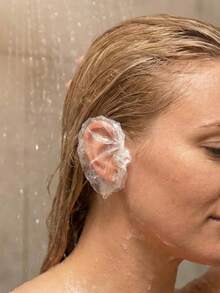 500pcs Disposable Waterproof Ear Covers, Waterproof Ear Caps For Hair Dyeing, Bathing And Showering, Elastic Transparent Ear Caps, Suitable For Hair Salon, Bathing, Travel And Daily Use - A - View 4