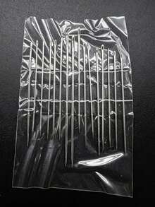 16 Buah Jarum Jahit Tangan Stainless Steel, Set Jarum Jahit Bordir Anti Karat, Ujung Halus Ekor Emas/Perak Berbagai Ukuran Campuran, Perbaikan Jilbab, Jubah, Pakaian, Sulaman Silang Buatan Tangan DIY, Alat Jahit Rumah Tangga Tahan Lama - 16 jarum jahit - View 6