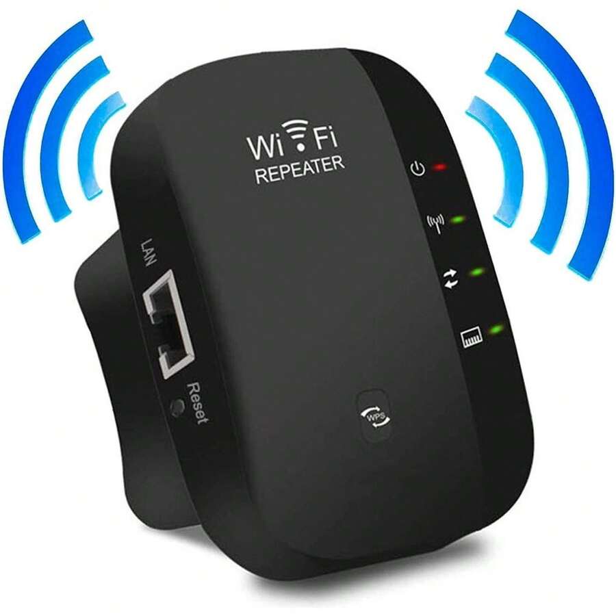 Extensor WiFi 2026, repetidor de señal inalámbrico, amplificador de señal, adecuado para hasta 6000 pies cuadrados y 25 dispositivos, extensor de rango WiFi, configuración con un, compatible con Alexa N300. - 1 - Ver 1