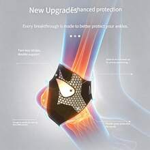 Ankle Support - Heavy Compression Fit, High Elasticity & Soft, Unisex, Perfect For Basketball, Running And Fitness Training - A - View 4