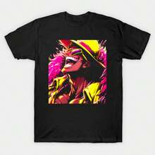 Unisex Vintage Anime Graphic Crew Neck Short Sleeve Loose Fit Street Casual Teemarruecos Vibes Veraniegas T Chemise Femme été - Black - View 6