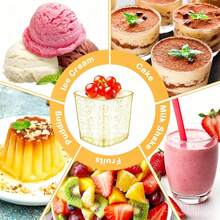 Gelas Dessert Berbentuk Hati Berkilau Emas yang Dapat Digunakan Kembali, Kapasitas 130ml (4.4oz), Gelas Kue yang Dapat Ditumpuk dan Mudah Dicuci untuk Parfait, Es Krim, Yogurt, Puding & Makanan Pembuka, Sempurna untuk Pernikahan, Pesta, Ulang Tahun, Prasmanan & Acara Makanan di Luar Ruangan - View 5