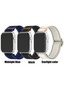 1pc Stretch Single Loop Compatible Band 38mm 40mm 41mm 42mm 44mm 45mm 46mm 49mm Women's Men's Sports Nylon Elastic Wristband Suitable For Apple Watch Series 11 10 9 8 7 6 5 4 11 Ultra/SE 3 2 - Multicolor - View 10