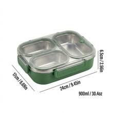 304 Stainless Steel Lunch Box With Compartments,Divided Bento Box, Leak-Proof Lunch Container, Portable Fruit Salad Food Storage Container,Dishwasher & Microwave Allowable,Suitable For Students Adults Use In School, Office, Picnic,Back To School - Multicolor - View 23