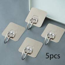 No-Drill Strong Adhesive Stainless Steel Large Hook With Wood Grain Backing, Waterproof And Moisture-Proof Wall Storage Rack For Bathroom And Kitchen, Holds Towels, Spatulas, Cleaning Tools, Bags, Coats, Non-Damaging To Walls, Multi-Functional Nail-Free Storage Hook For Home And Rental Use, Suitable For Multiple Scenarios - View 11