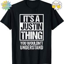 Unisex Short-Sleeve T-Shirt: This Is Justin's Thing, You Don't Understand - Black - View 1