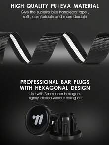 WEST BIKING 2PCS Handlebar Tape MTB Road Bike Bar Tape With Bar End Plugs Fishing Rod Cycling Handle Bar Belt Tape PU/EVA Non-Slip Grip Wrap - Multicolor - View 4
