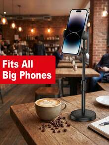 Ergonomic Phone Stand With Weighted Base, 360° Rotating, Stable Telescopic Phone Holder, Non-Slip Multi-Angle Desktop Stand, Back To School Phone Accessory, Desktop Storage, Home Decor, Unisex, Essential For Cruise Travel - One Size - View 4