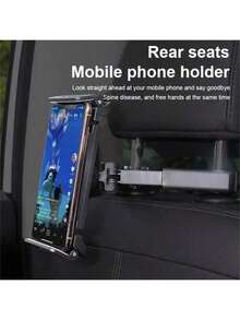 Car Headrest Back Seat Tablet Holder, Telescopic Foldable Car Phone Mount, Universal For Rear Seat 4.7-13 Inch Tablets , Long-Distance Movie Watching Bracket - Multicolor - View 5