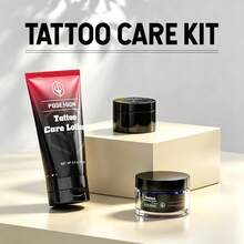 POSEIDON Tattoo Care 3-In-1 Set, Citrus Scented Panthenol Repair Kit - Tattoo Balm, Foaming Wash And Care Lotion, Fast Recovery, Protects New And Old Tattoo Ink - View 1