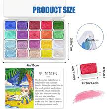 Yutiars Watercolor Paints Painting Supplies Watercolor Pigments Office And School Supplies, Oil-Based Vibrant Painting Pigments, High Saturation, Stain-Resistant, Suitable For Christmas, Carnival, Halloween, World Cup Cheerleading, Back To School, Office Use, Art Decoration Supplies - Multicolor - View 2