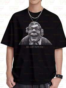Camiseta de manga corta 100% algodón - Negro - Ver 1