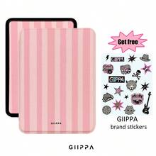 GIIPPA 1件粉色條紋Kindle保護殼附手提帶，適合書迷的情人節/聖誕節禮物，自動喚醒/睡眠保護電子閱讀器保護套，相容Kindle Paperwhite 5/6/7/10/11/12代、Kindle Colorsoft 1代、Basic Kindle 8/10/11代所有Kids與Signature版本 - 多色14 - 查看 1