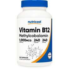 Nutricost Vitamin B12 (Methylcobalamin) 1000mcg, 240 Capsules - Vegetarian, Non-GMO & Gluten Free B12 Supplement | B12 Vitamins, Methylcobalamin, Vegetarian, Non-GMO, Gluten Free, Nutricost, Energy, Daily Supplement, Premium Quality - 其他 - 查看 1