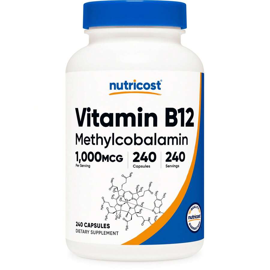 Nutricost Vitamin B12 (Methylcobalamin) 1000mcg, 240 Capsules - Vegetarian, Non-GMO & Gluten Free B12 Supplement | B12 Vitamins, Methylcobalamin, Vegetarian, Non-GMO, Gluten Free, Nutricost, Energy, Daily Supplement, Premium Quality - 其他 - 查看 1