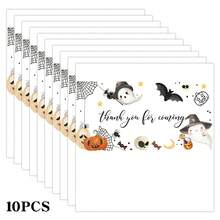 10pcs Halloween Theme Candy Bar Wrappers Stickers, Cute Ghost Pumpkin & Bat Design Halloween Mini Candy Chocolate Labels Stickers, Party Favor, Halloween Party Decoration, No Candy - Multicolor - View 7