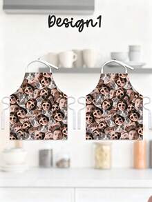 Personalized Photo Apron, Customized Dog Face Kitchen Apron, Funny Face Apron, Customized Picture Apron, Cooking Apron, Gift For Dog Lovers, Pet Owners, Home Cooks, BBQ, Baking, Kitchen, Suitable For Women, Men, Family, Friends - Multicolor - View 7
