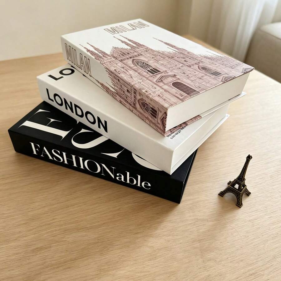 Foldable Fake Book Decor Nordic Home Magazine Decorative Book Sample Room Villa Study Minimalist Realistic Book Prop 2/3pcs