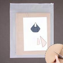 Japanese Style Striped Triangle Handbag Cutting Pattern, Kraft Paper Cutting Template, Includes Detailed Step-By-Step Sewing Instructions, DIY Large Capacity Commuter Bag Hand-Drawn Pattern, Practical Gift For Craft Enthusiasts - Multicolor - View 7
