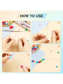 24pcs Beading Needles, 6 Sizes, Large Eye Beading Needles, Foldable Beading Needle Set, Suitable For Jewelry Making - Beading Tools - View 4
