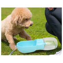 Mint Blue Portable Pet Outdoor Water & Food Bowl - Pink - View 7