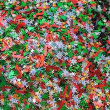 15g Random Color Christmas Style Snowflake Christmas Tree Cane Design Glitter, Used For Holiday Decoration, DIY Nail Accessories, And Makeup Crafts - Color - View 4