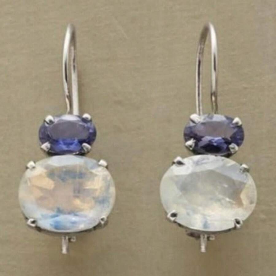 DIYCCPC Boucles d'oreilles pendantes style bohème vintage, accessoire polyvalent pour le trajet quotidien, cadeau romantique pour la femme et la petite amie - Bicolore - Voir 1