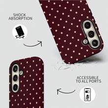 24h Shipping from DEHandyhülle: KEKEME Polka Dot Film 2-in-1 Handyhülle, passend für for Galaxy S26 S25 S24 S23 S22 S21 S21+ S21 Ultra Plus FE Edge S20 A15 A16 A17 A23 A32 A34 A35 A36 A52 A53 A54 A55 A56, vollständige Abdeckung, sturzsicher, stilvolles minimalistisches Unisex-Design - Mattierte Oberfläche - Übersicht 2