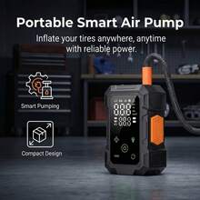 Air Compressors & Inflators Tire Pump140 PSI Car Air Compressor Pump, Digital Tire Inflator Portable Auto Air Pump For Car Motorcycle LED Light Tire Pump Air Compressors & Inflators, Tire Pump1500mAh - Silver - View 2