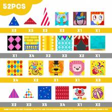 52/60pcs Fun Circus Magnetic Building Blocks, Creative DIY Assembly Set, Interactive Construction Toy, Imagination Learning Activity, Educational Gift For Boys And Girls Aged 3+ - Multicolor - View 10