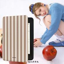 GIIPPA 1pc Brown Striped Kindle Case With Hand Strap, Perfect Valentine's/Christmas Gift For Book Lovers, Auto Wake/Sleep Protective E-Reader Cover Compatible With Kindle Paperwhite 5/6/7/10/11/12 Gen, Kindle Colorsoft 1st Gen, Basic Kindle 8/10/11 Gen All Kids & Signature Editions, - Multicolor 11 - View 6