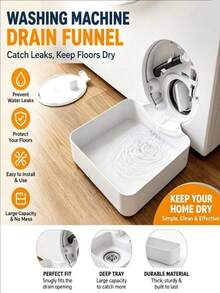 4pcs-Multifunctional Washing Machine Drain Pan, Laundry Room Essential - Floor Protection Mat, Anti-Overflow Design, Durable Home Organization Storage Solution Accessory, Suitable For Laundry Area Cleaning Supplies - Multicolor - View 5
