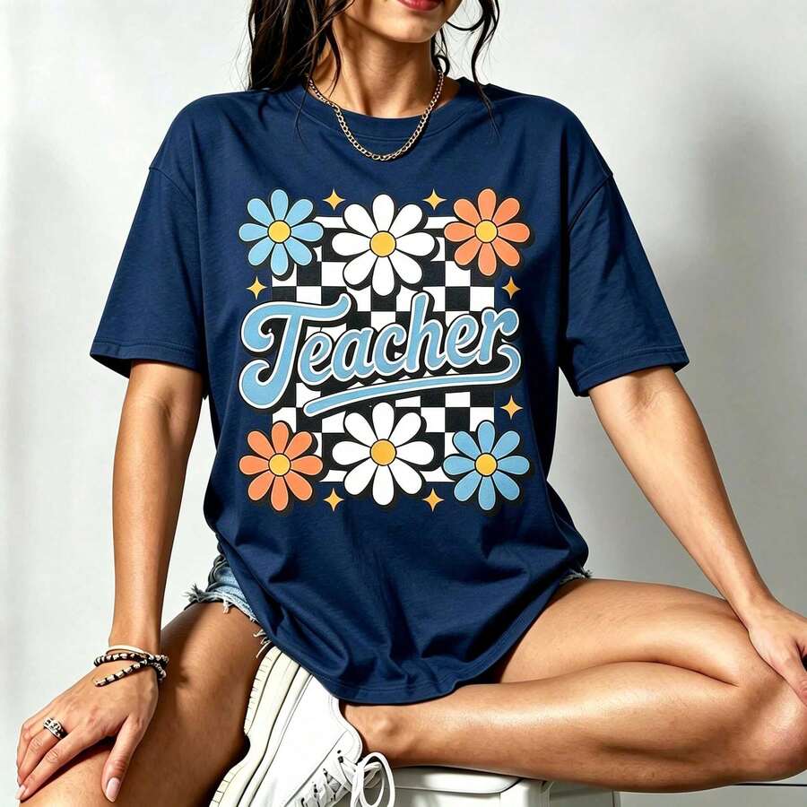 Women T-Shirts - 藏蓝色 - 查看 1