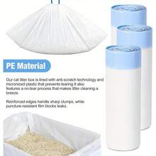 1roll Portable Cat Litter Cleaning Bags/Poop Bags - Self-Cleaning Litter Boxes, Easy To Clean, Thickened Pet Cleaning Bags - Multicolor - View 5